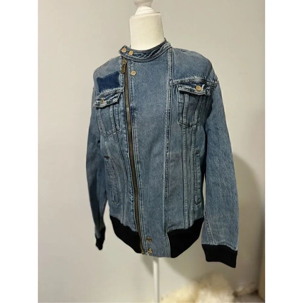 Juicy Couture jeans jacket black label S gold button